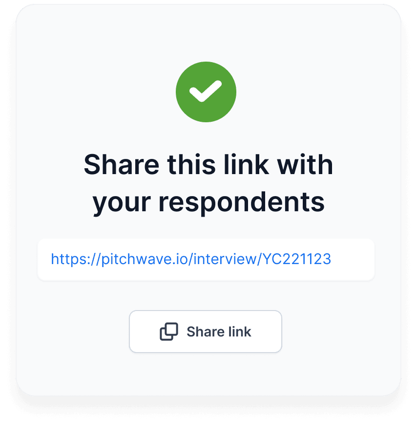 share link with respondents image